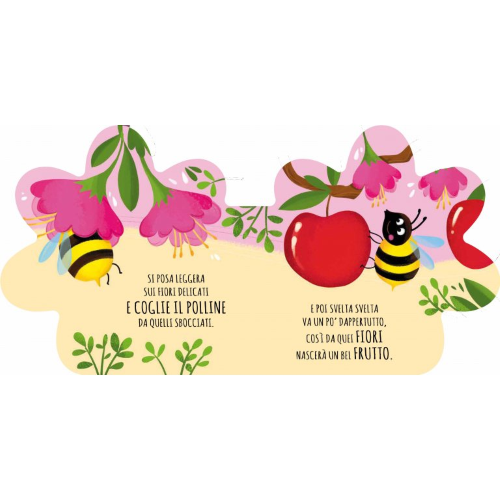 Shaped Board Books - Fiore - Ape - Italiano - Capriccio Baby