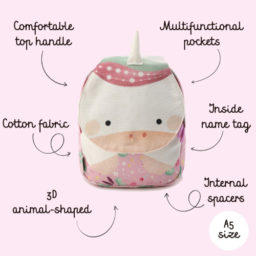 Zaino mini A5 - Unicorno Sparkly - Capriccio Baby