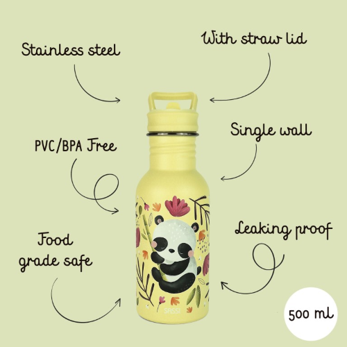 Borraccia in acciaio inox Panda Gnummy - Capriccio Baby