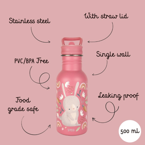 Borraccia in acciaio inox Coniglietta Fluffy - Capriccio Baby