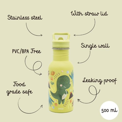 Borraccia in acciaio inox Dinosauro Cracky - Capriccio Baby