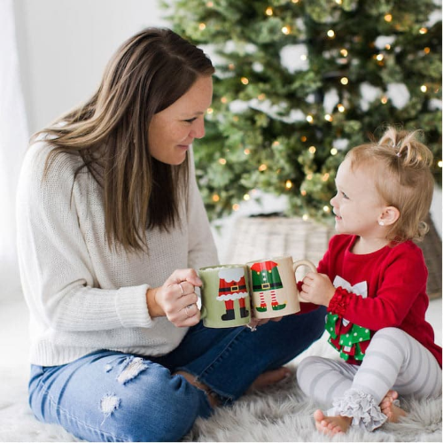 Alternative view of Coppia di tazze in ceramica Natale