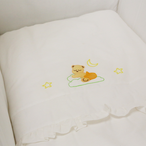 Alternative view of BABY Culla in Legno con Dondoli e Tessile